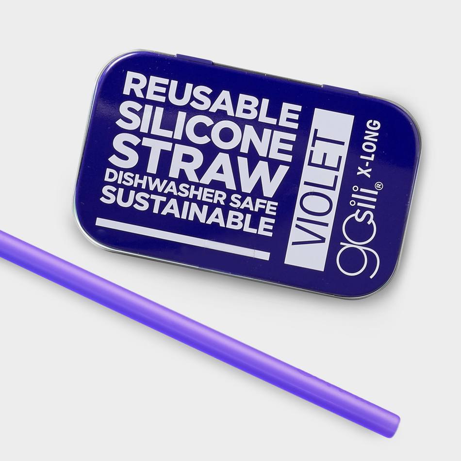 GoSili - Extra Long Straw Tin - Assorted Colors - EcoBaby Gear